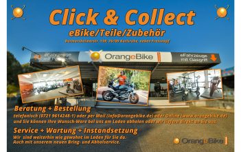 76189 Karlsruhe: OrangeBikeConcept Elektro-Pionier bietet Hol- und Bring-Service